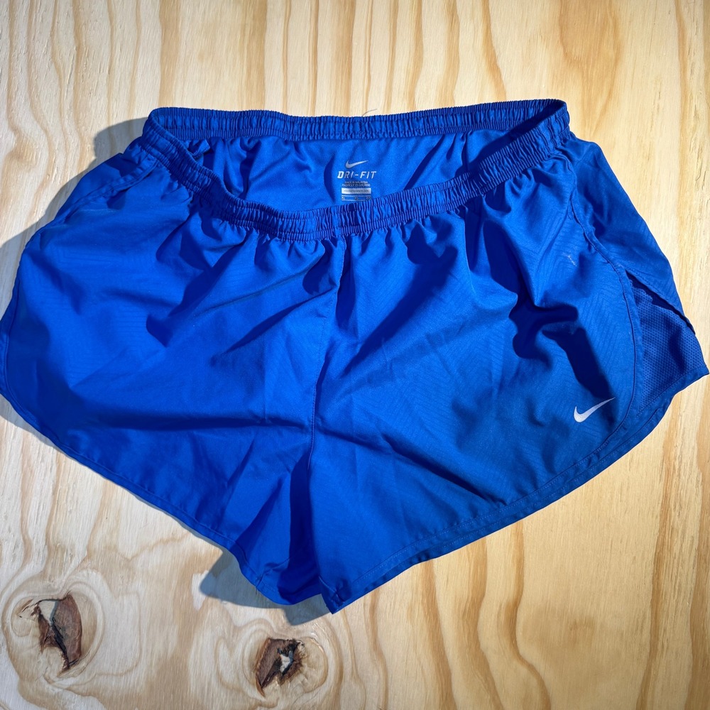 Nike Dri-FIT Men's Running Shorts Blue Size XL Back Zip Pocket Athletic Workout